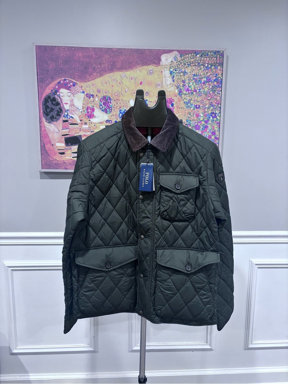 Polo by Ralph Lauren BEATON Quilted Olive Green Field Jacket